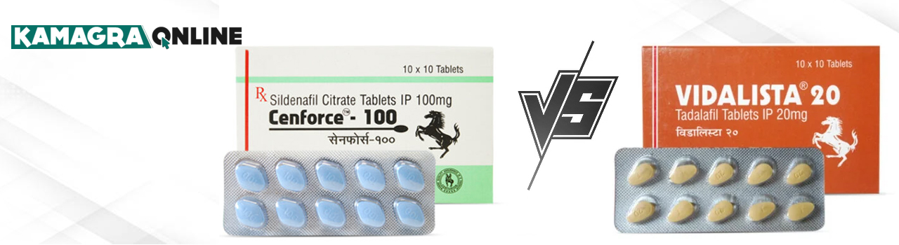 Cenforce 100 mg Vs Vidalista 20 mg